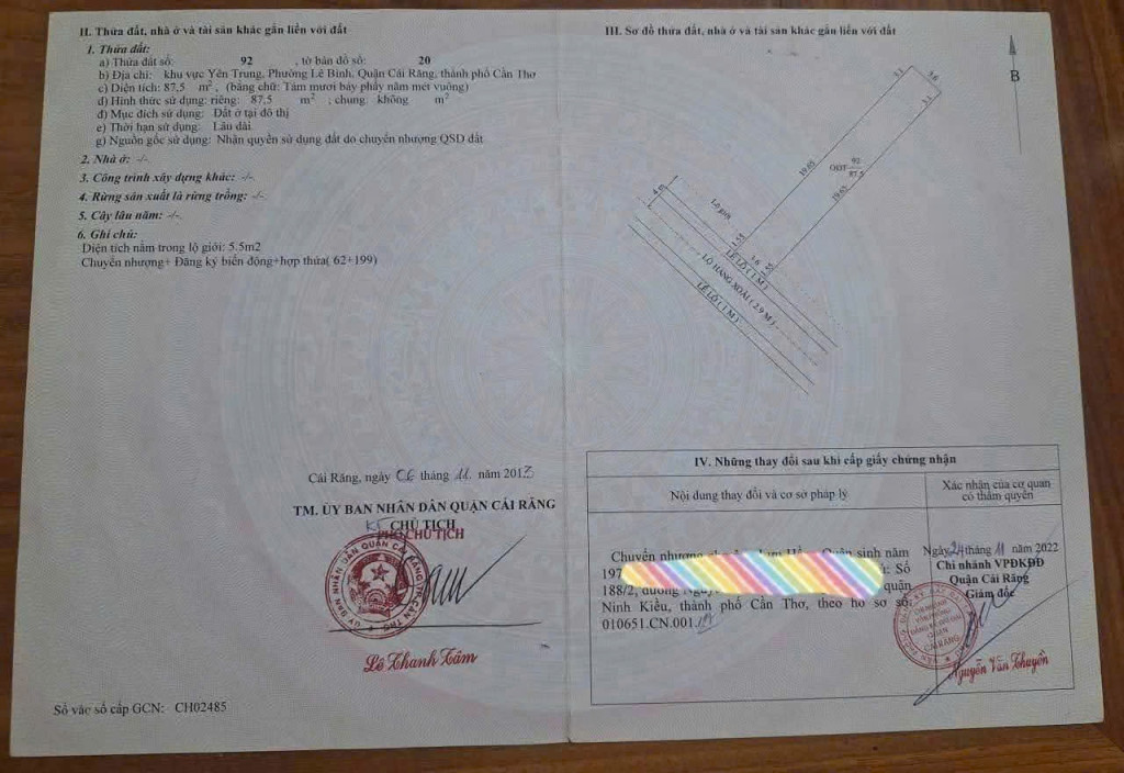 BÁN NHÀ MẶT TIỀN TRUNG TÂM P. CÁI RĂNG, GIÁ CHỈ 2 TỶ 850 TRIỆU