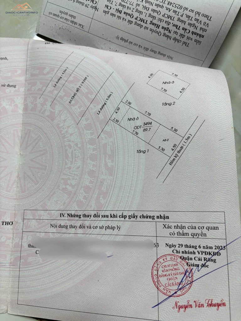 Bán Nhà Đường Số 1 Trục Chính KDC Hoàng Quân, Đường Trương Vĩnh Nguyên, Cái Răng, Cần Thơ